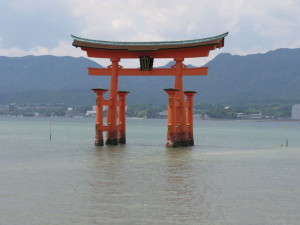 japan miyajima famous torii