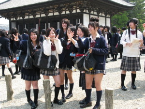 japan nara schoolgirls